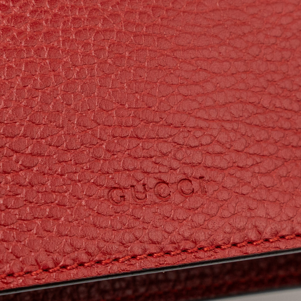 GUCCI SMALL DIONYSUS BAG CALFSKIN RED MULTICOLOUR HARDWARE