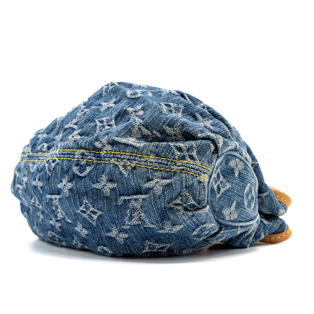 LOUIS VUITTON VINTAGE MINI HANDLE BAG DENIM BLUE GHW