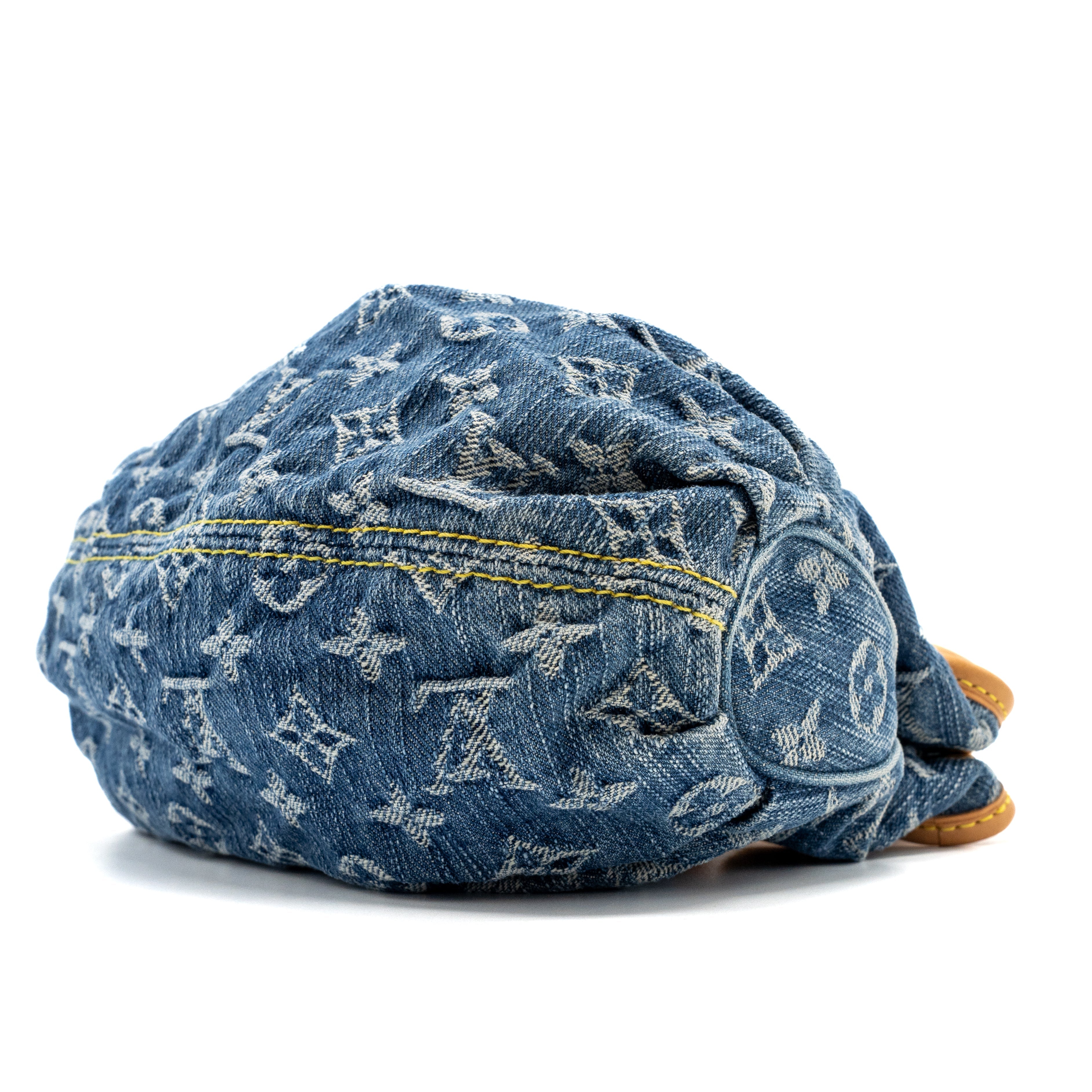 LOUIS VUITTON VINTAGE MINI HANDLE BAG DENIM BLUE GHW