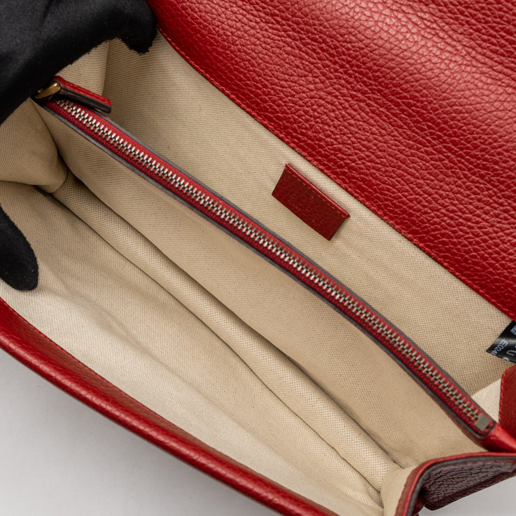 GUCCI SMALL DIONYSUS BAG CALFSKIN RED MULTICOLOUR HARDWARE
