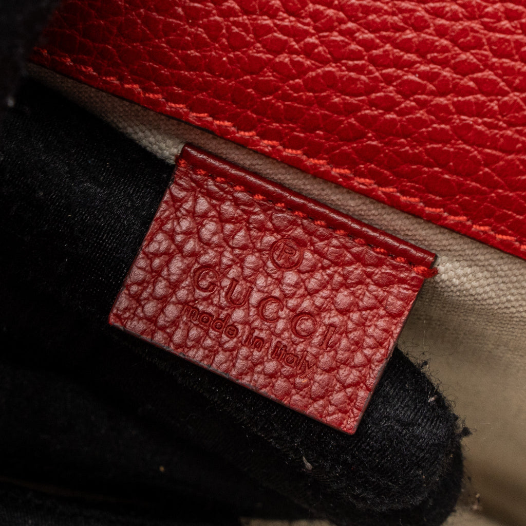 GUCCI SMALL DIONYSUS BAG CALFSKIN RED MULTICOLOUR HARDWARE
