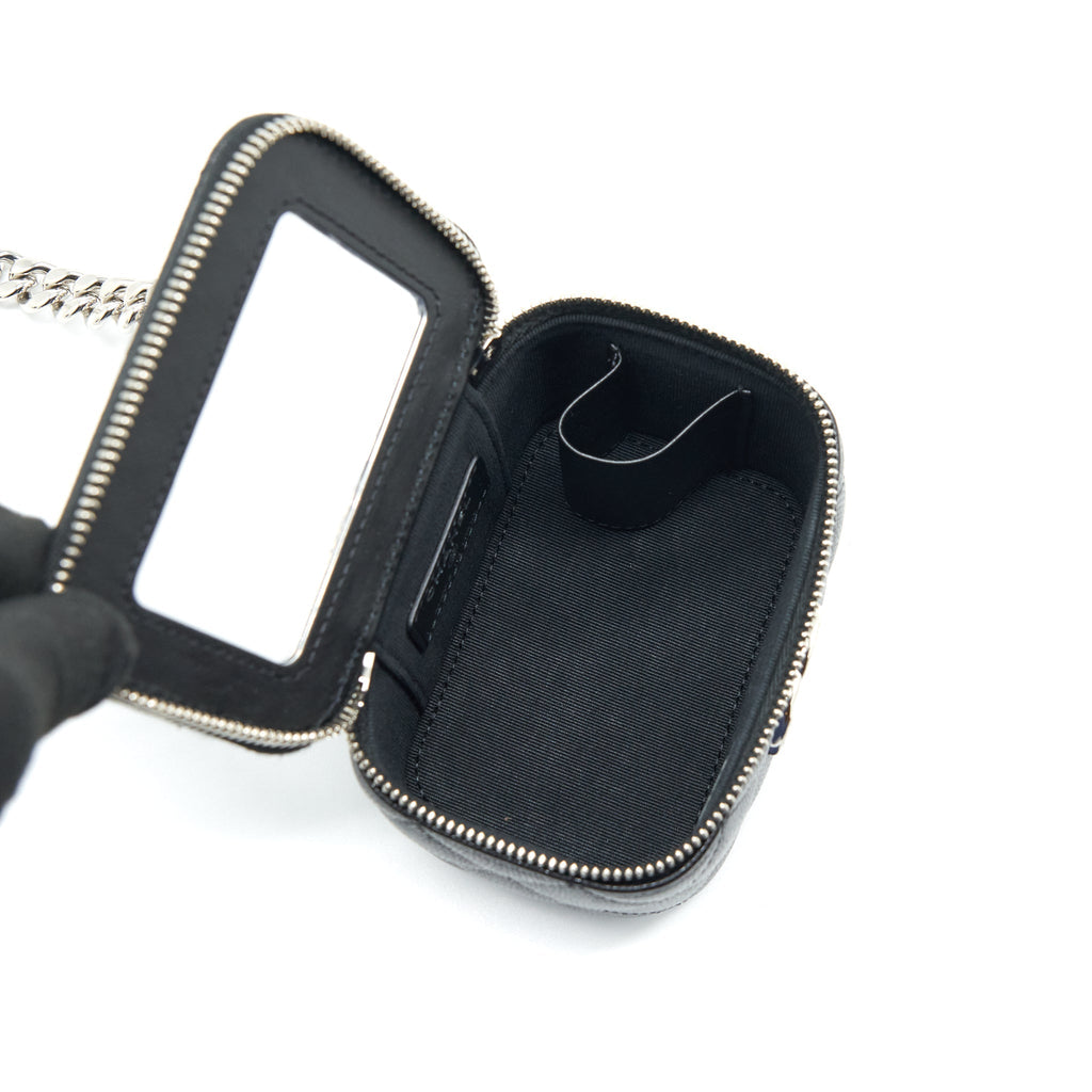CHANEL 22S MINI VANITY WITH COCO GIANT CHAIN CAVIAR BLACK SHW