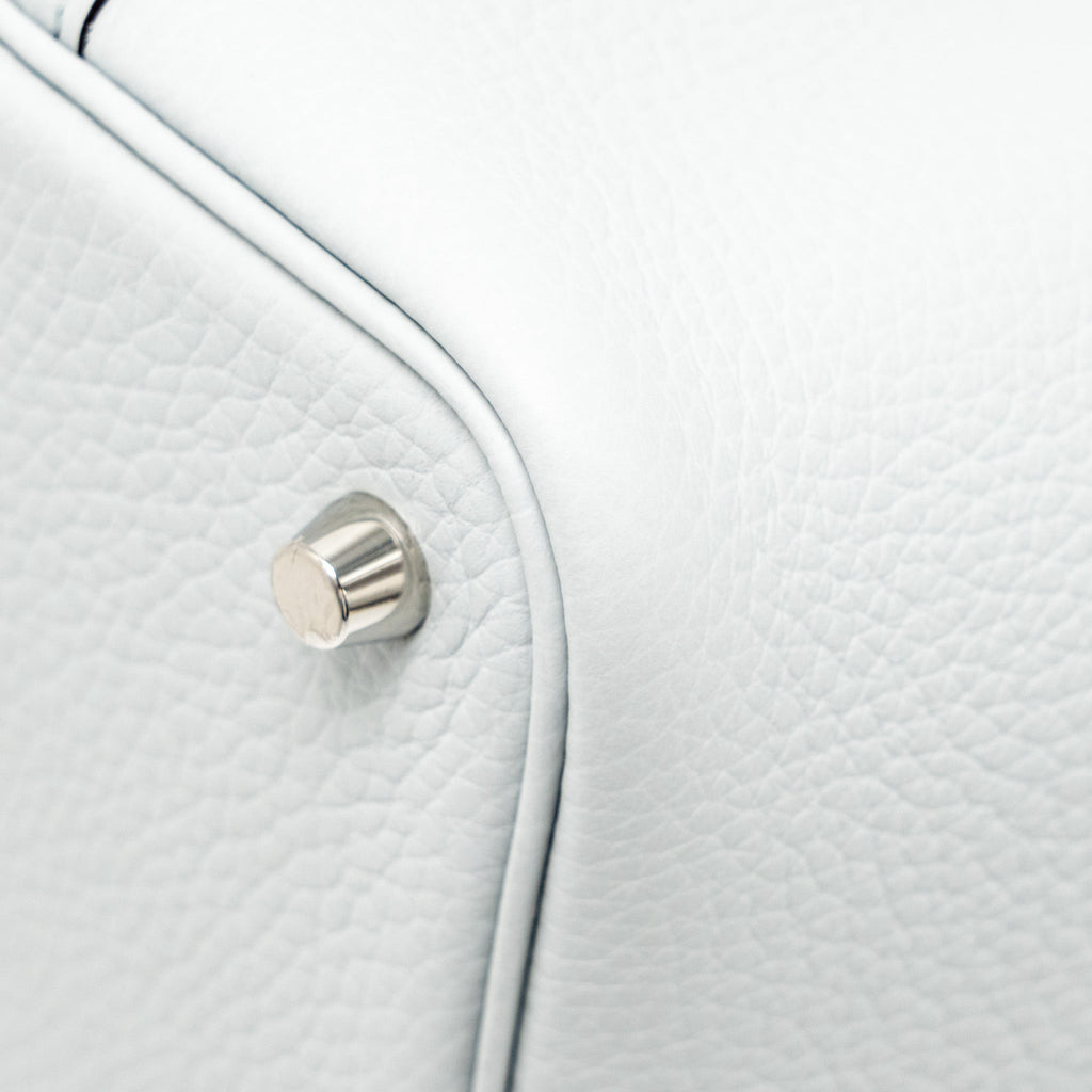 HERMES PICOTIN 18 LOCK BAG CLEMENCE BLUE PALE SHW