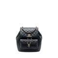 CHANEL 23C LARGE DUMA BACKPACK CALFSKIN BLACK LGHW (MICROCHIP)