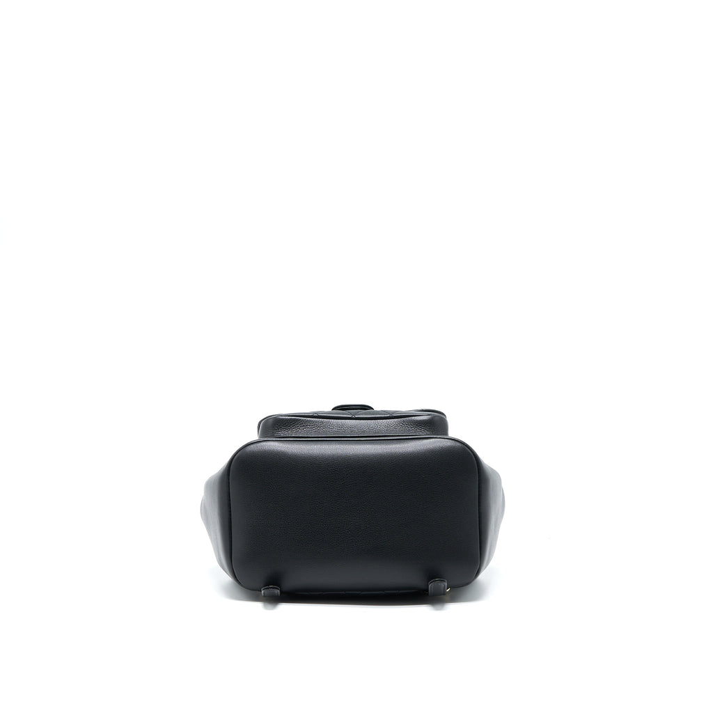 CHANEL 23C LARGE DUMA BACKPACK CALFSKIN BLACK LGHW (MICROCHIP)