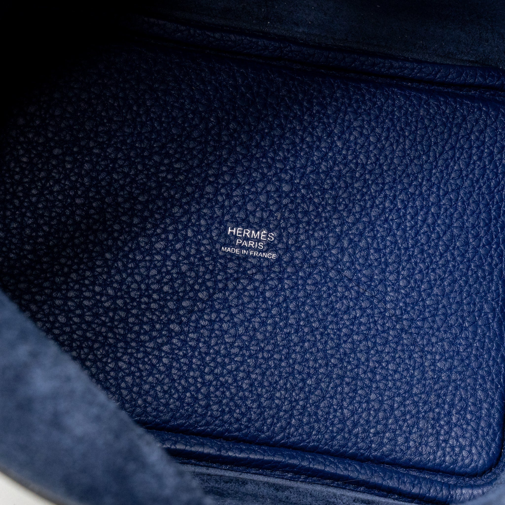 HERMES PICOTIN 18 LOCK BAG TAURILLON MAURICE BLUE SAPHIR SHW
