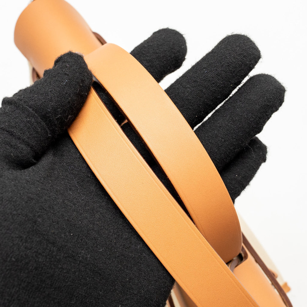 HERMES HERBAG 31 ZIP BAG CANVAS/HUNTER LEATHER BETON/NATURE SHW