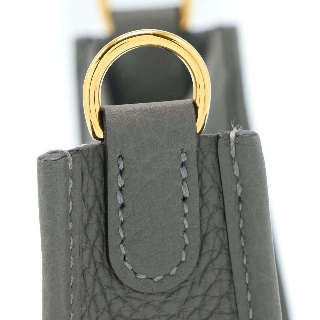 HERMES MINI EVELYN CLEMENCE GRIS MEYER GHW