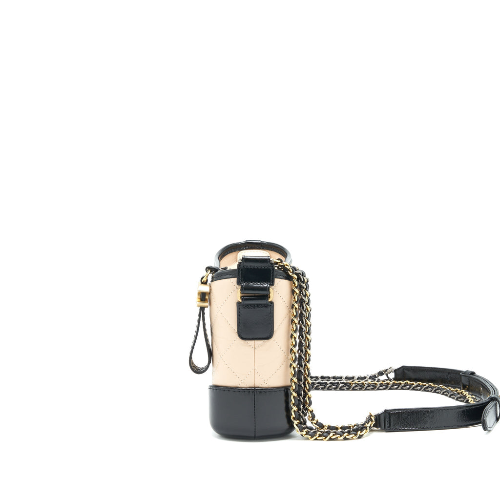 CHANEL GABRIELLE SMALL HOBO BAG BEIGE/BLACK