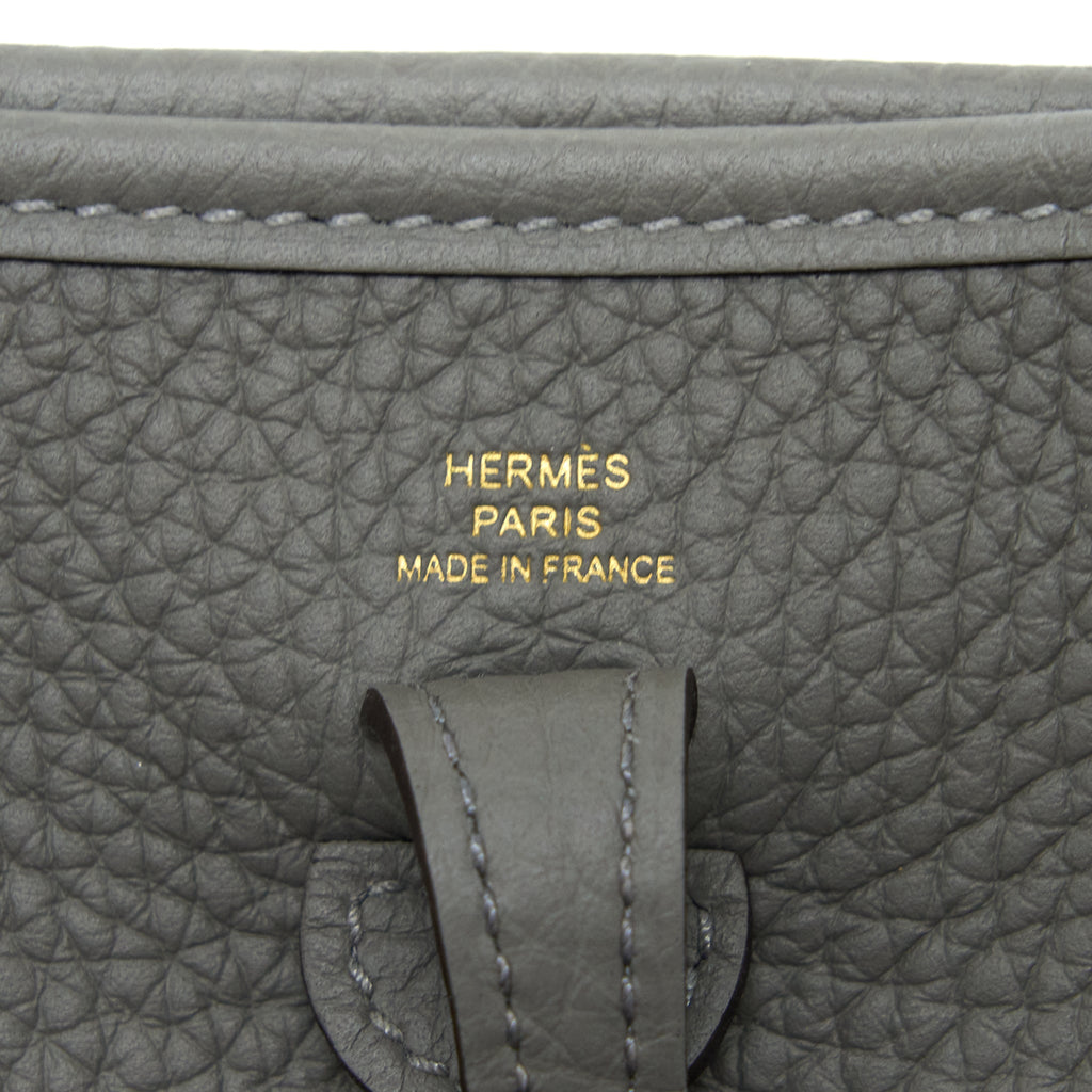 HERMES MINI EVELYN CLEMENCE GRIS MEYER GHW