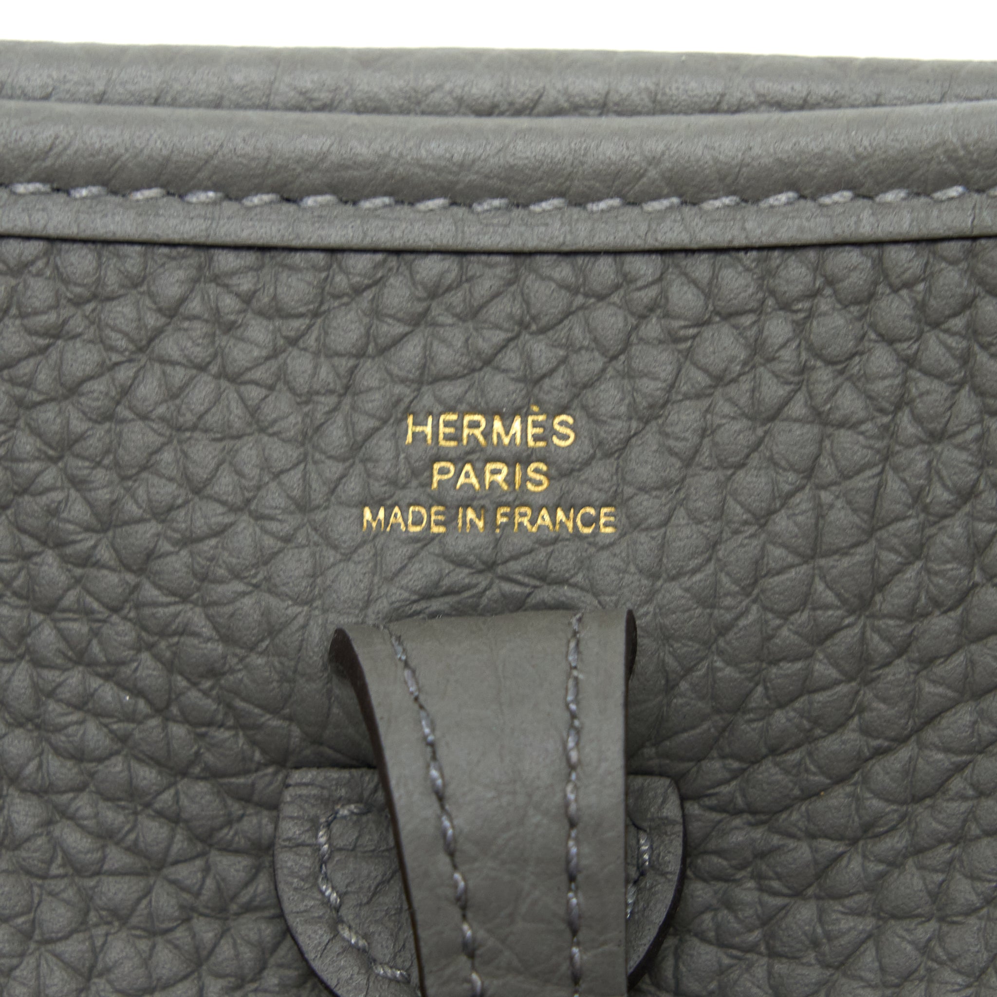 HERMES MINI EVELYN CLEMENCE GRIS MEYER GHW