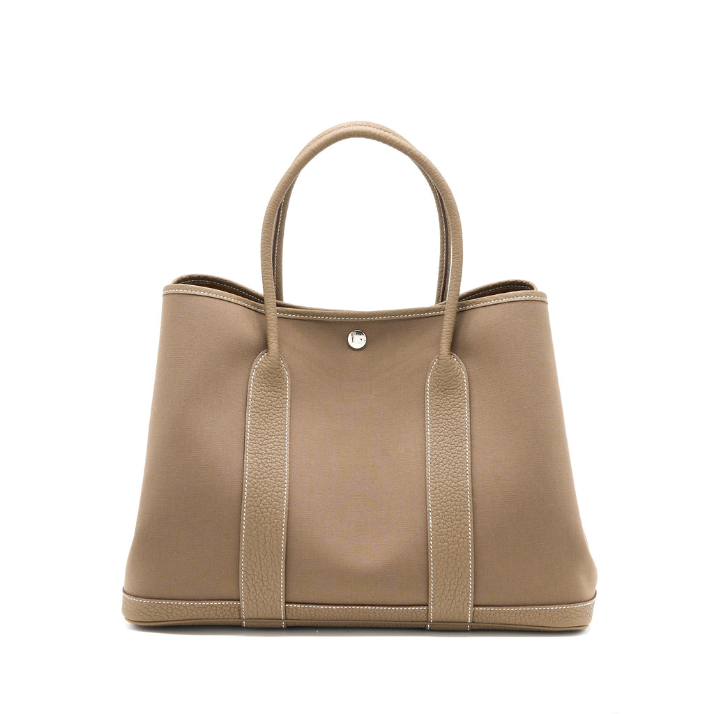 HERMES GARDEN PARTY 36 NEGONDA/CANVAS ETOUPE/DUNE SHW