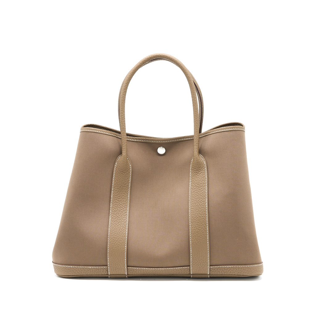 HERMES GARDEN PARTY 36 NEGONDA/CANVAS ETOUPE/DUNE SHW