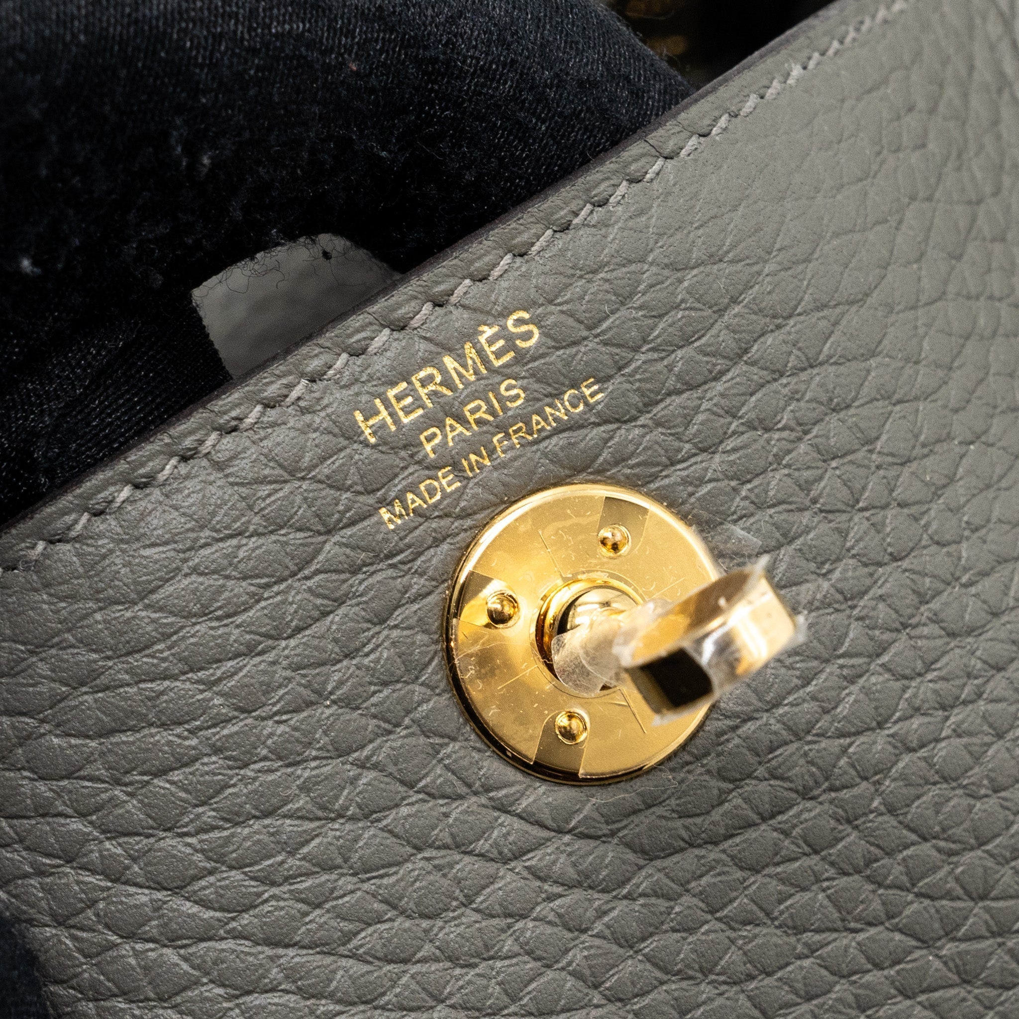 HERMES MINI LINDY CLEMENCE GRIS MEYER GHW