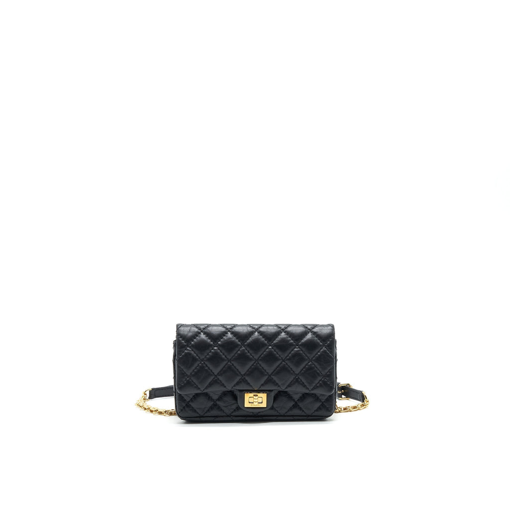 CHANEL 2.55 WAIST BAG IN BLACK GHW