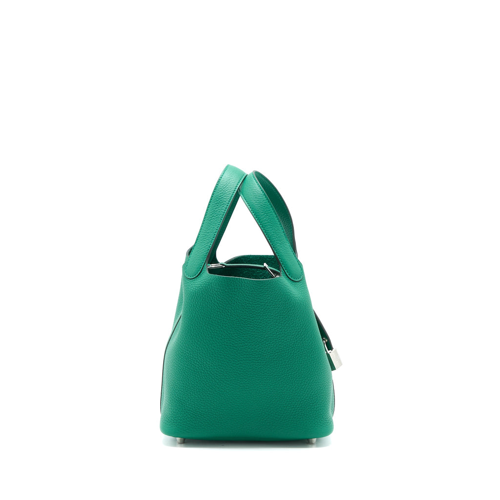 Hermes Picotin 18 Lock Bag Clemence U4 Vert Vertigo SHW