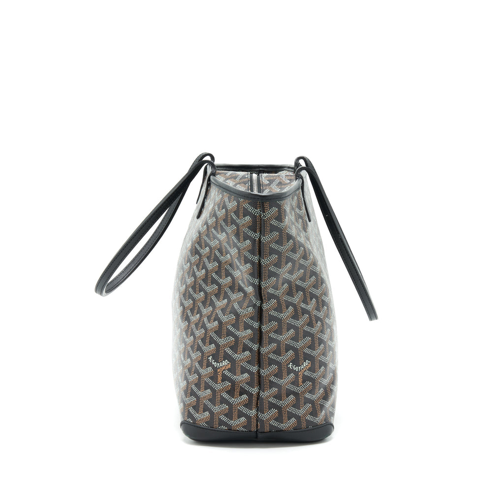 GOYARD BLACK/VIOLET GOYARDINE COATED CANVAS TOTE BAG