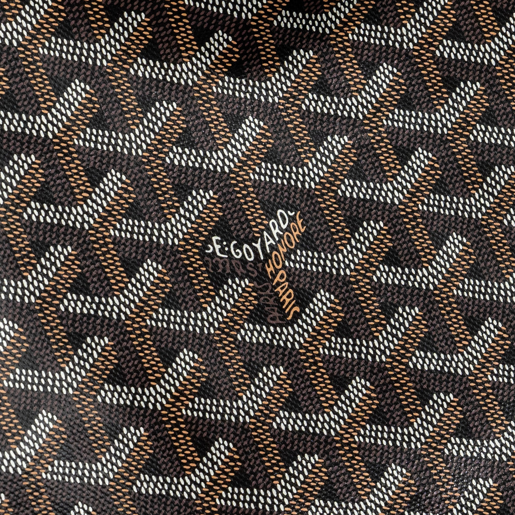 GOYARD SAINT LOUIS PM TOTE BAG GOYARDLINE CANVAS BLACK SHW