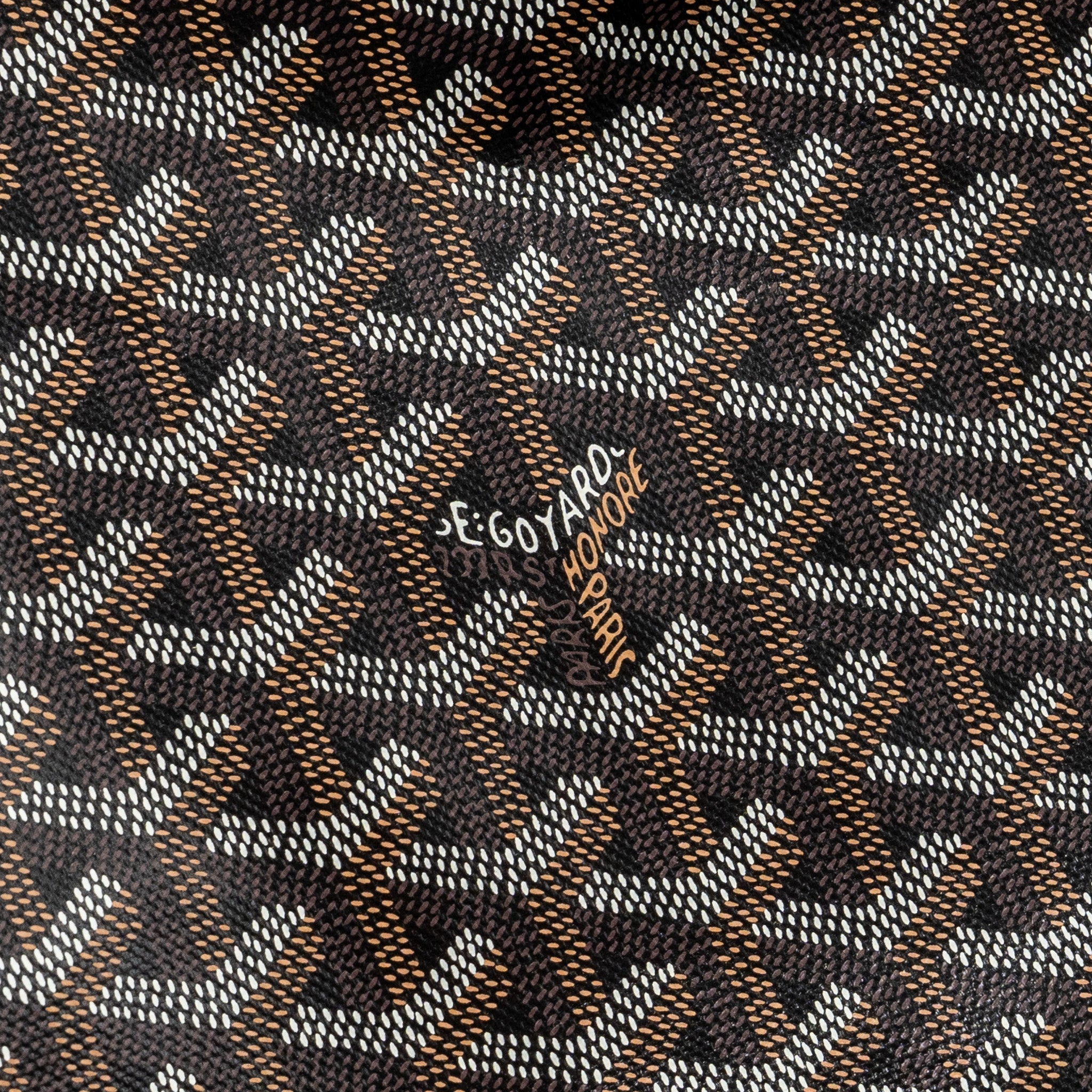 GOYARD SAINT LOUIS PM TOTE BAG GOYARDLINE CANVAS BLACK SHW