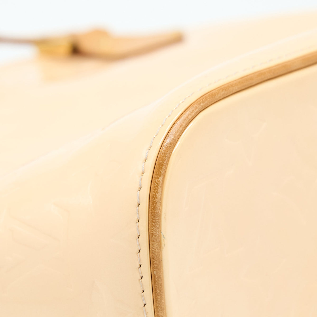 LOUIS VUITTON VINTAGE HUSTON TOTE VERNIS BEIGE GHW