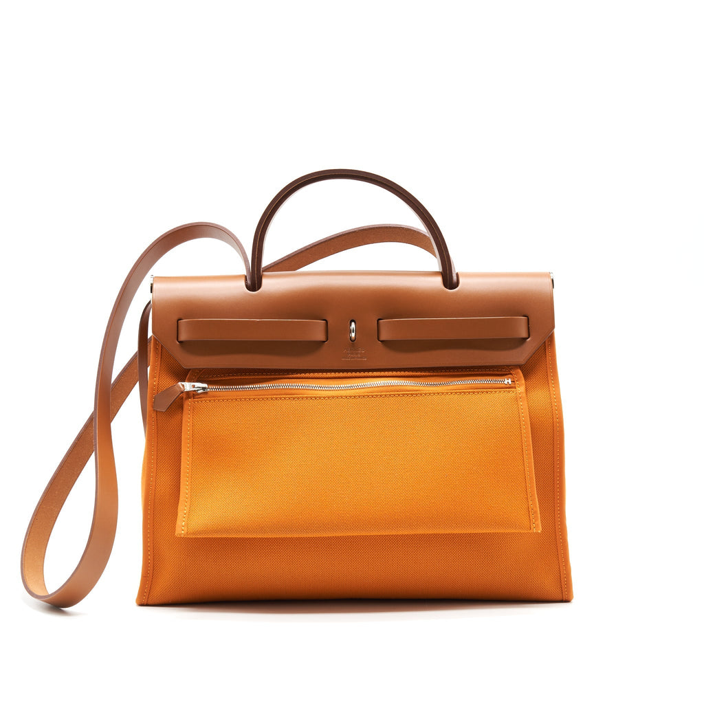 HERMES HERBAG 31 ABRICOT/FAUVE SHW