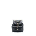 CHANEL 23C DUMA MINI BACKPACK CALFSKIN BLACK LGHW (MICROCHIP)