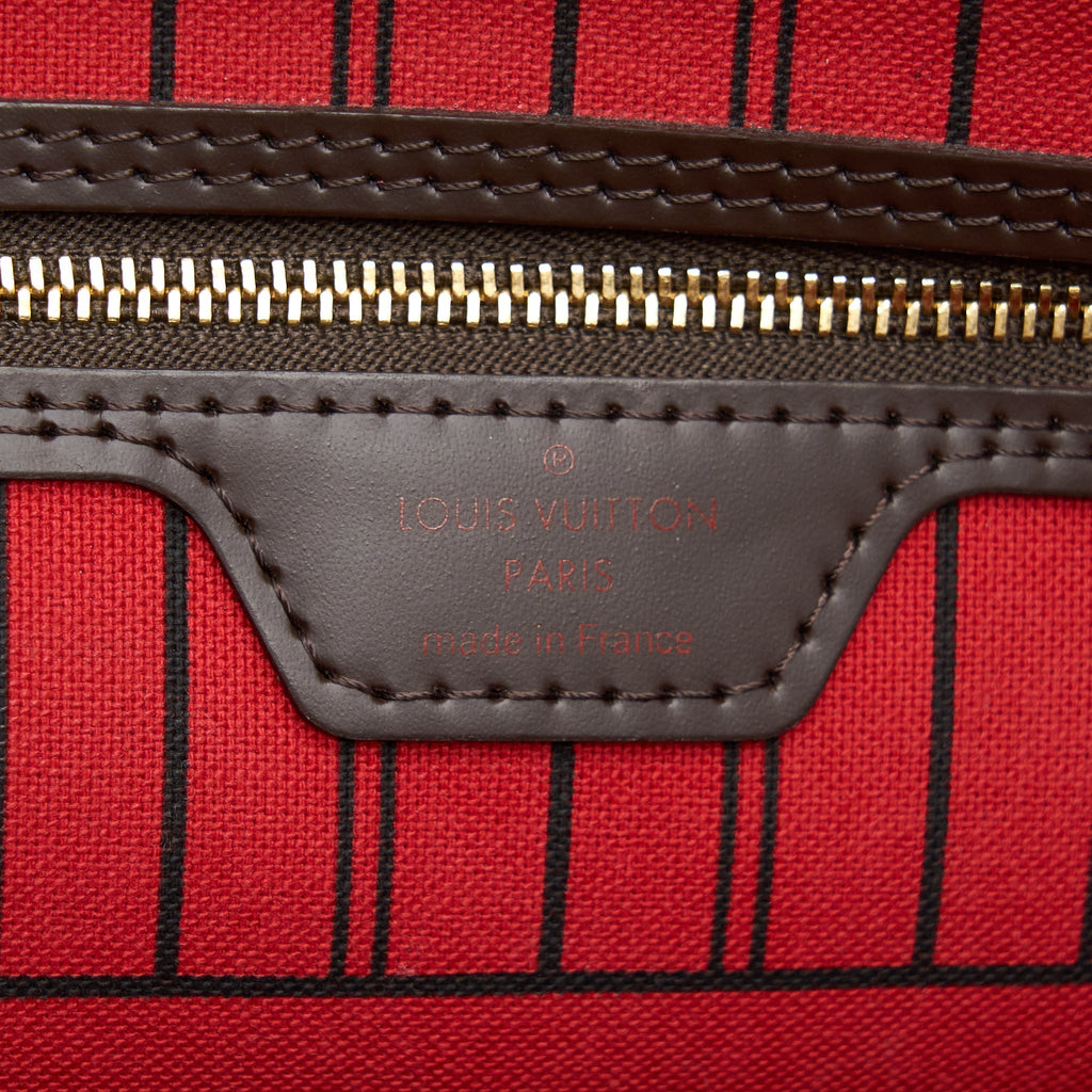LOUIS VUITTON NEVERFULL MM DAMIER EBENE CHERRY GHW