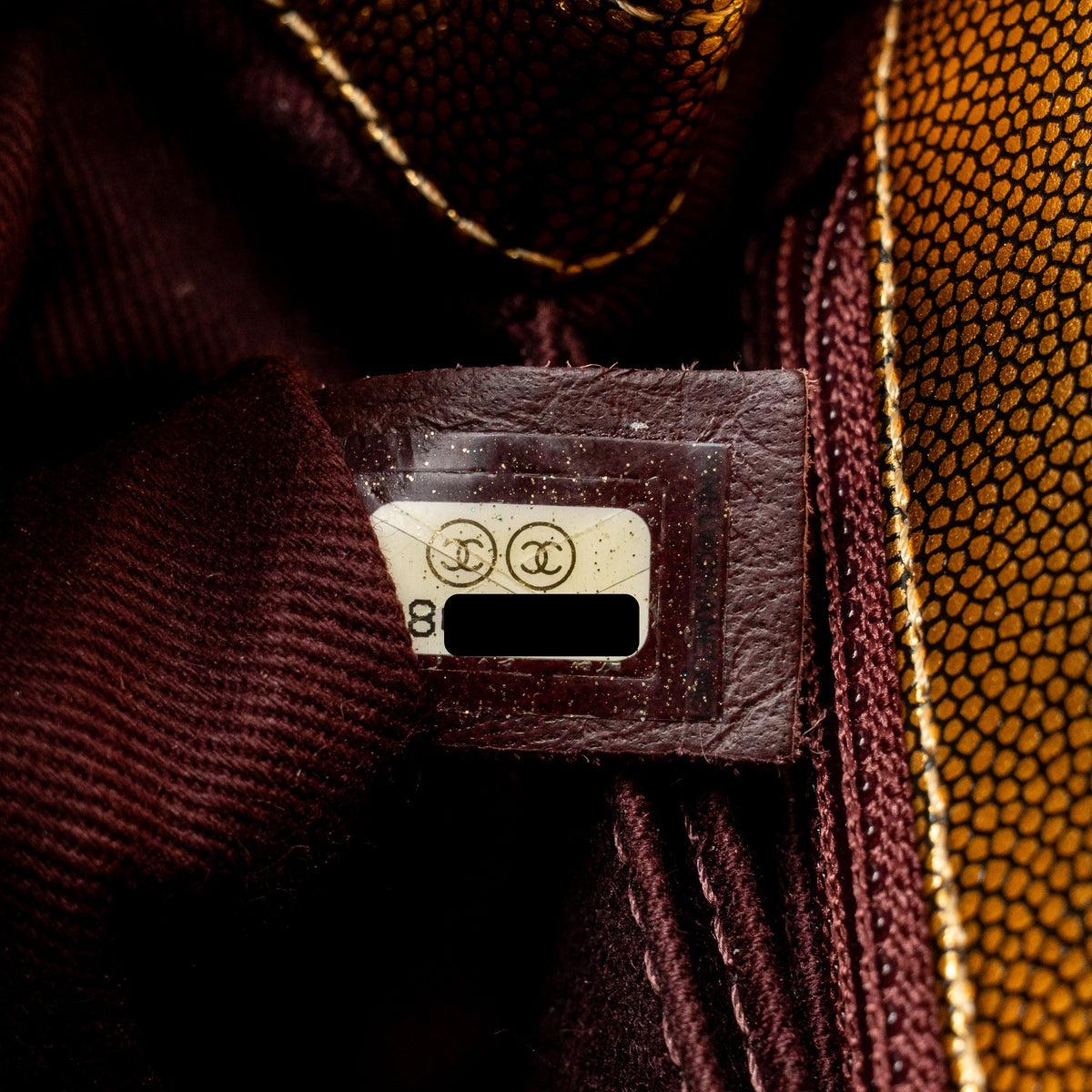 Chanel small coco handle caviar metallic gold GHW