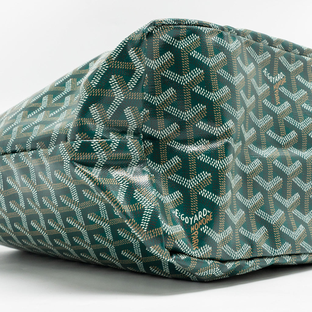 GOYARD SAINT LOUIS PM TOTE GOYARDINE CANVAS GREEN SHW