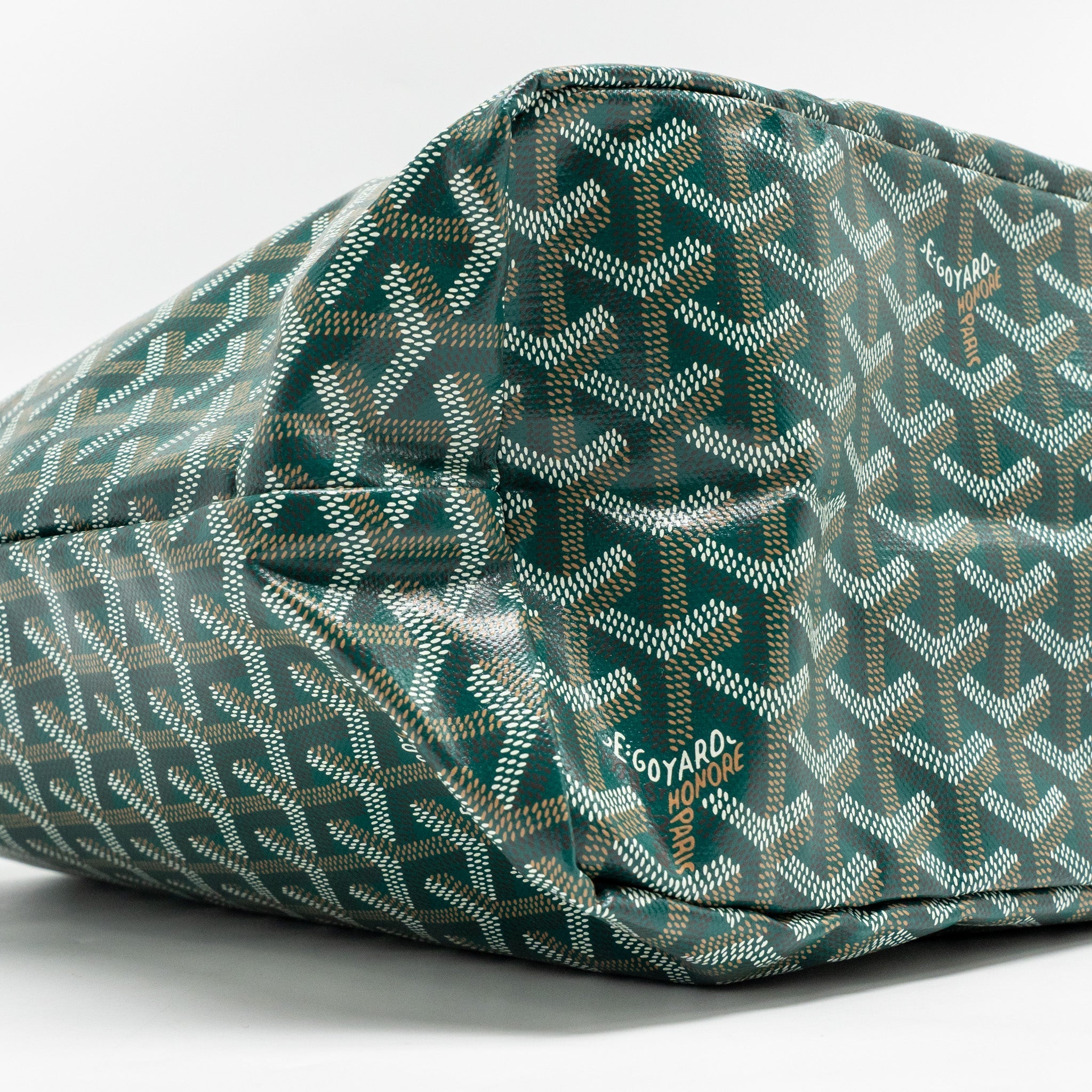 GOYARD SAINT LOUIS PM TOTE GOYARDINE CANVAS GREEN SHW