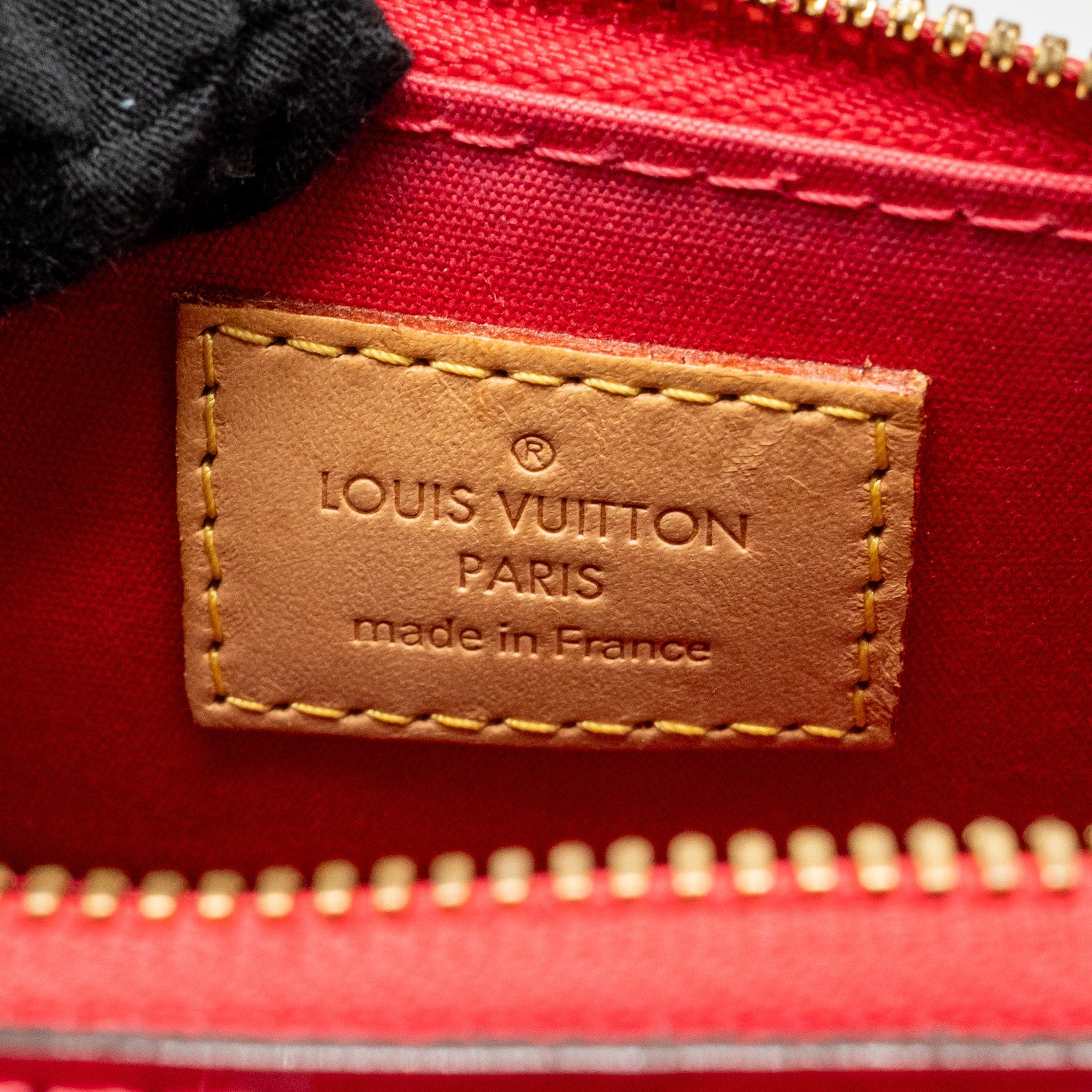 LOUIS VUITTON ALMA BB MONOGRAM PATENT RED GHW