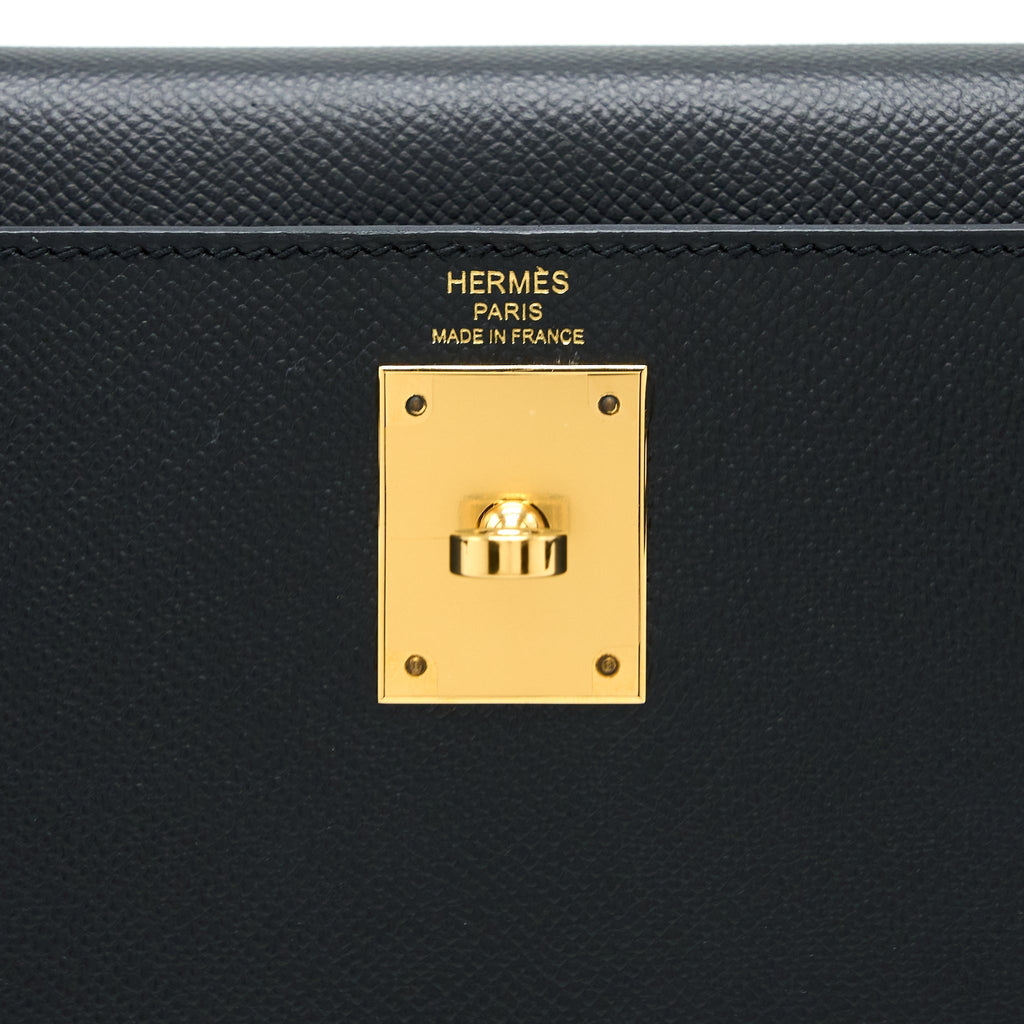 HERMES KELLY 28 EPSOM BLACK GHW