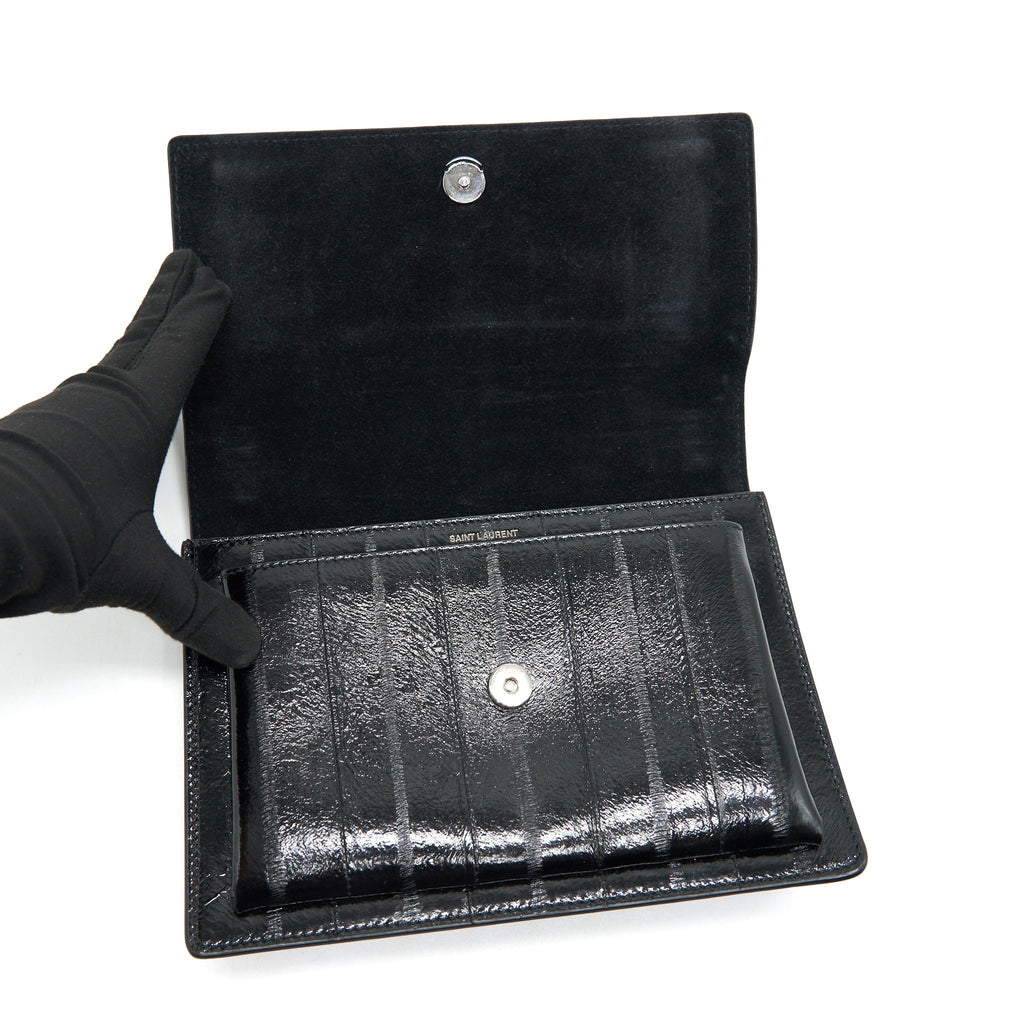 SAINT LAURENT SUNSET SHOULDER BAG BLACK SHW
