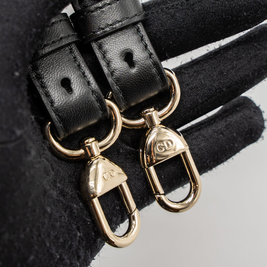 DIOR SMALL LADY DIOR LAMBSKIN BLACK LGHW