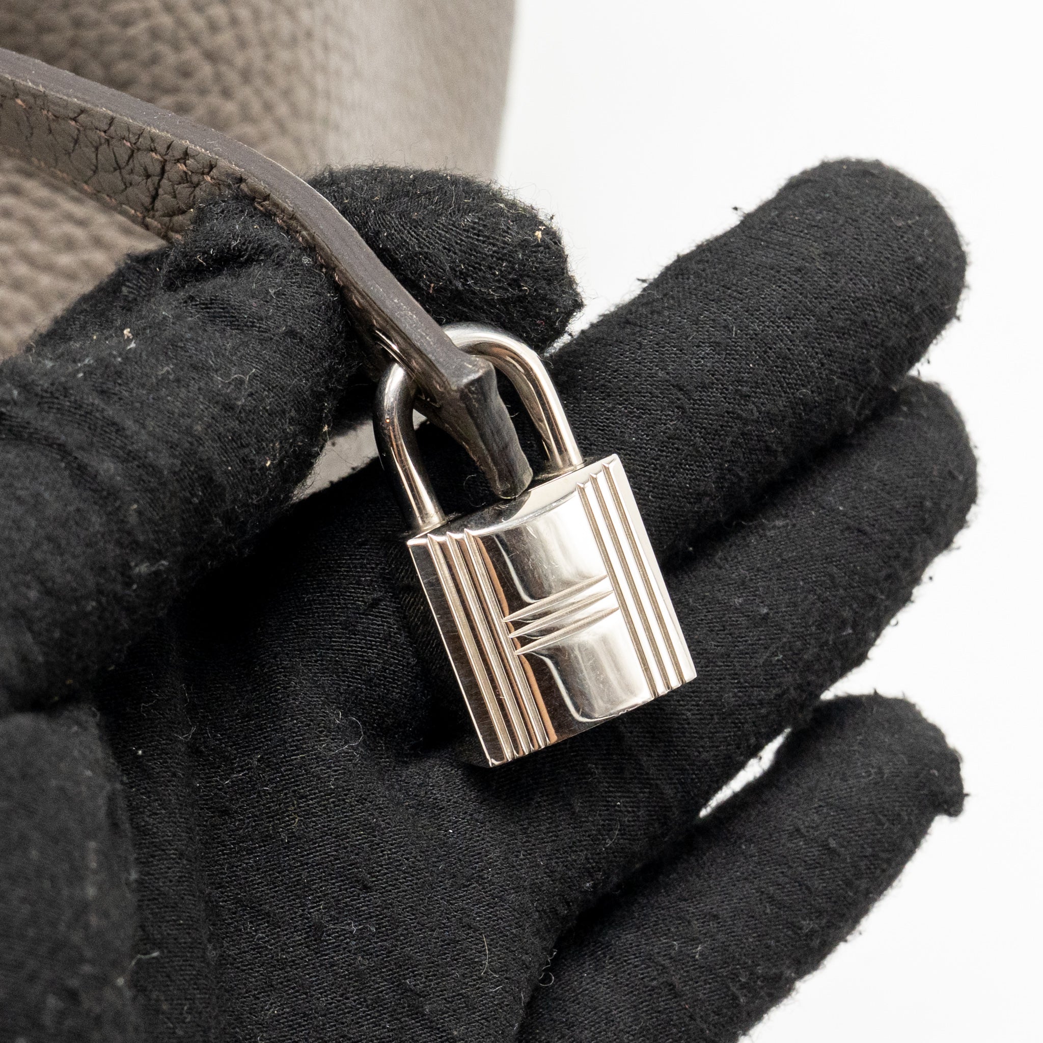 HERMES PICOTIN 22 LOCK BAG CLEMENCE GRIS ETAIN SHW