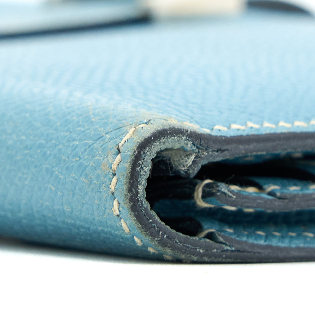 HERMES BEARN LONG WALLET EPSOM BLUE SHW