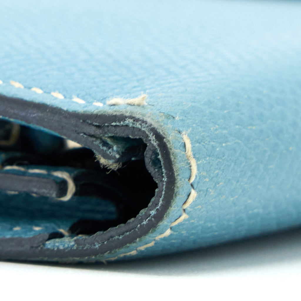 HERMES BEARN LONG WALLET EPSOM BLUE SHW