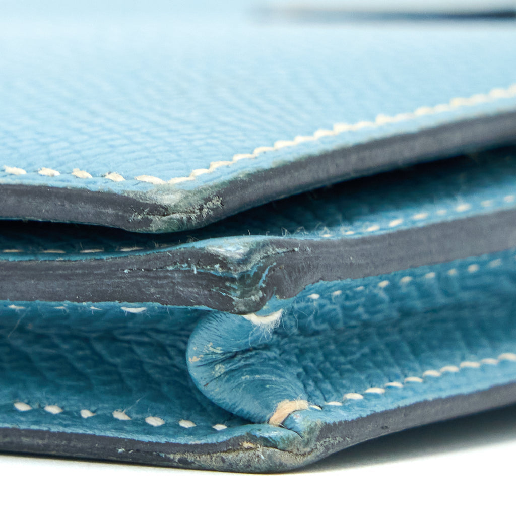HERMES BEARN LONG WALLET EPSOM BLUE SHW