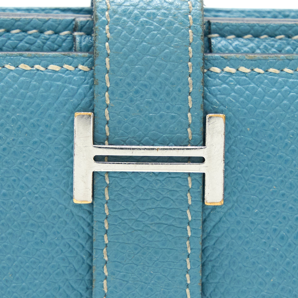 HERMES BEARN LONG WALLET EPSOM BLUE SHW