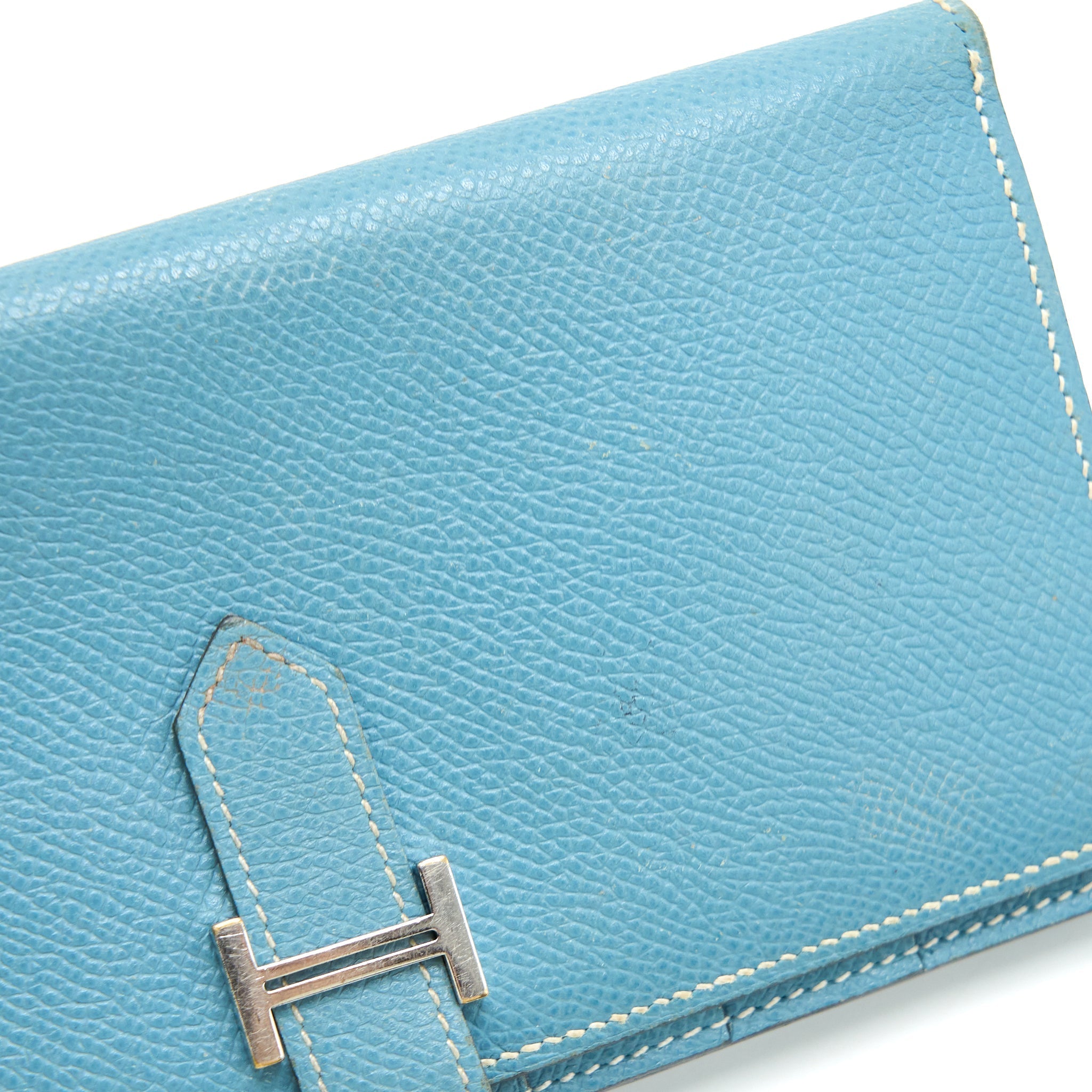 HERMES BEARN LONG WALLET EPSOM BLUE SHW