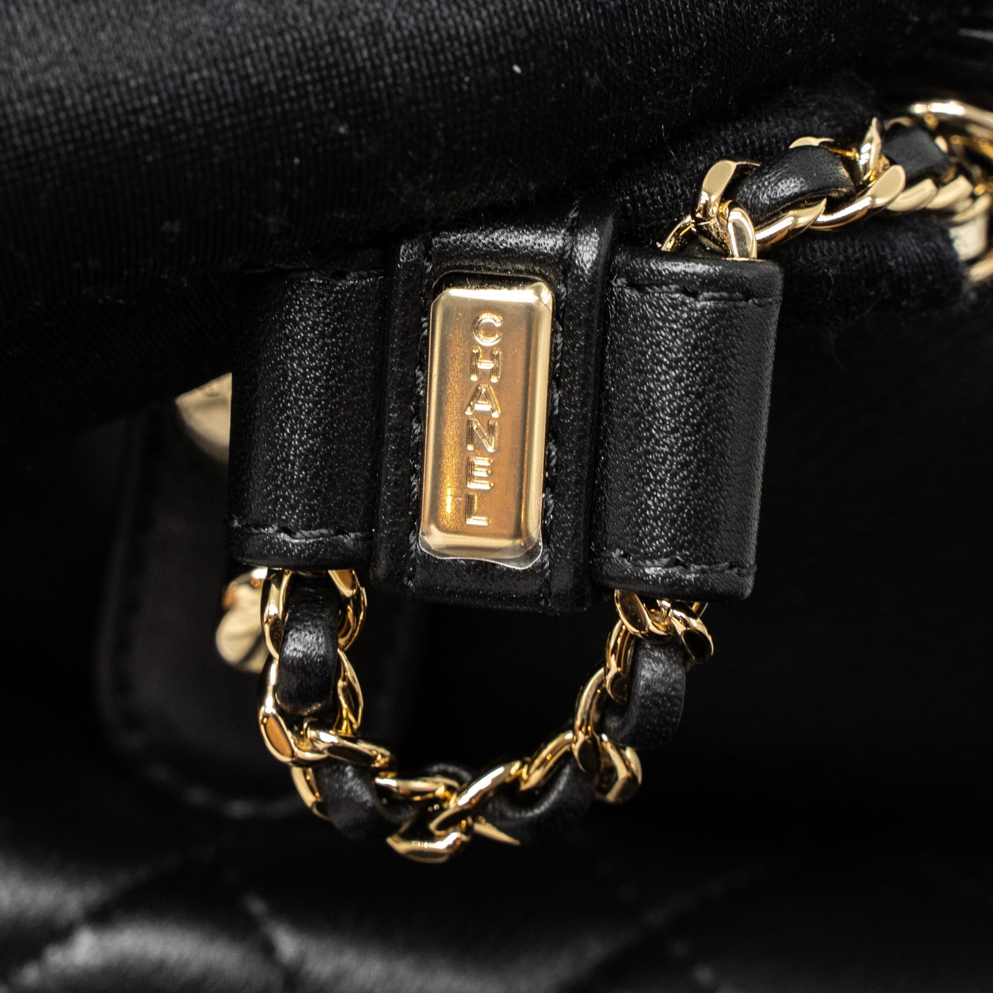CHANEL 23C DUMA MINI BACKPACK CALFSKIN BLACK LGHW (MICROCHIP)
