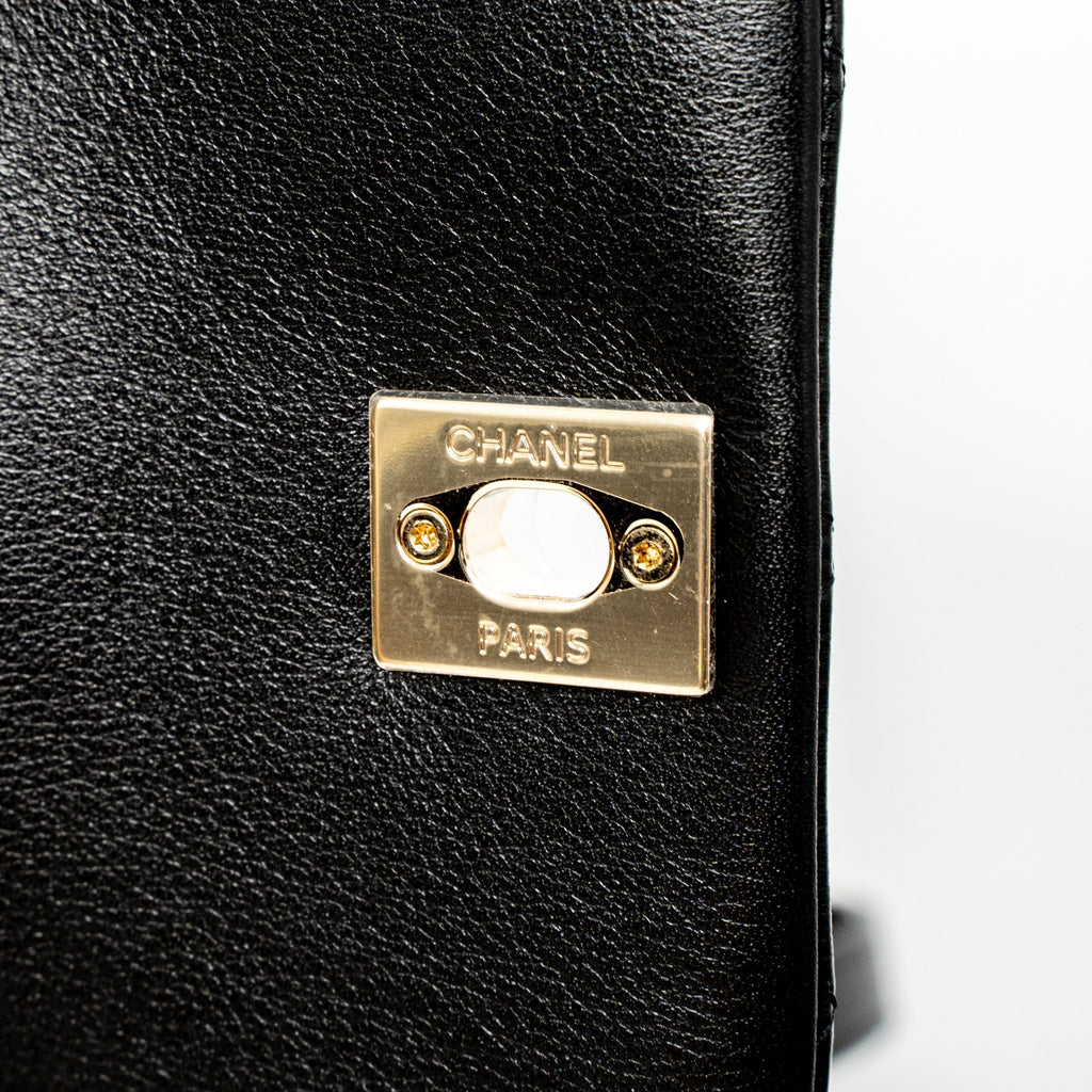 CHANEL 23C DUMA MINI BACKPACK CALFSKIN BLACK LGHW (MICROCHIP)