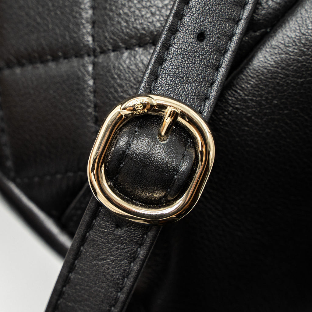 CHANEL 23C DUMA MINI BACKPACK CALFSKIN BLACK LGHW (MICROCHIP)