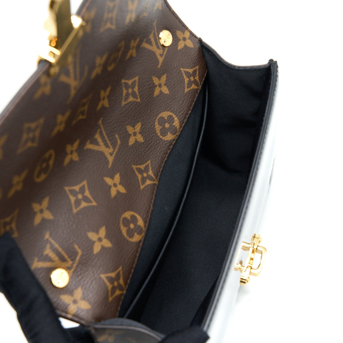 LOUIS VUITTON CHERRYWOOD BB PATENT/MONOGRAM CANVAS BLACK GHW