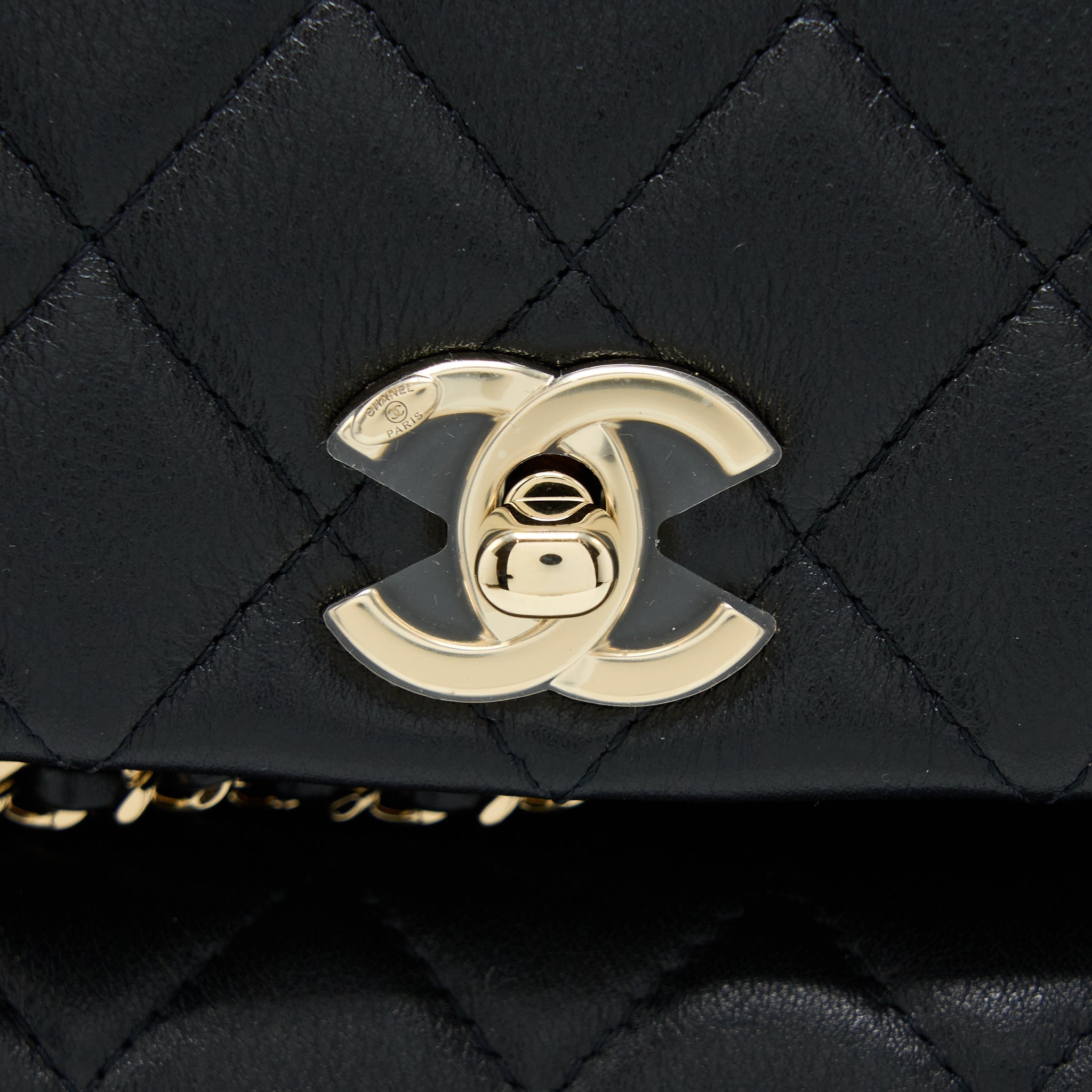 CHANEL 23C LARGE DUMA BACKPACK CALFSKIN BLACK LGHW (MICROCHIP)