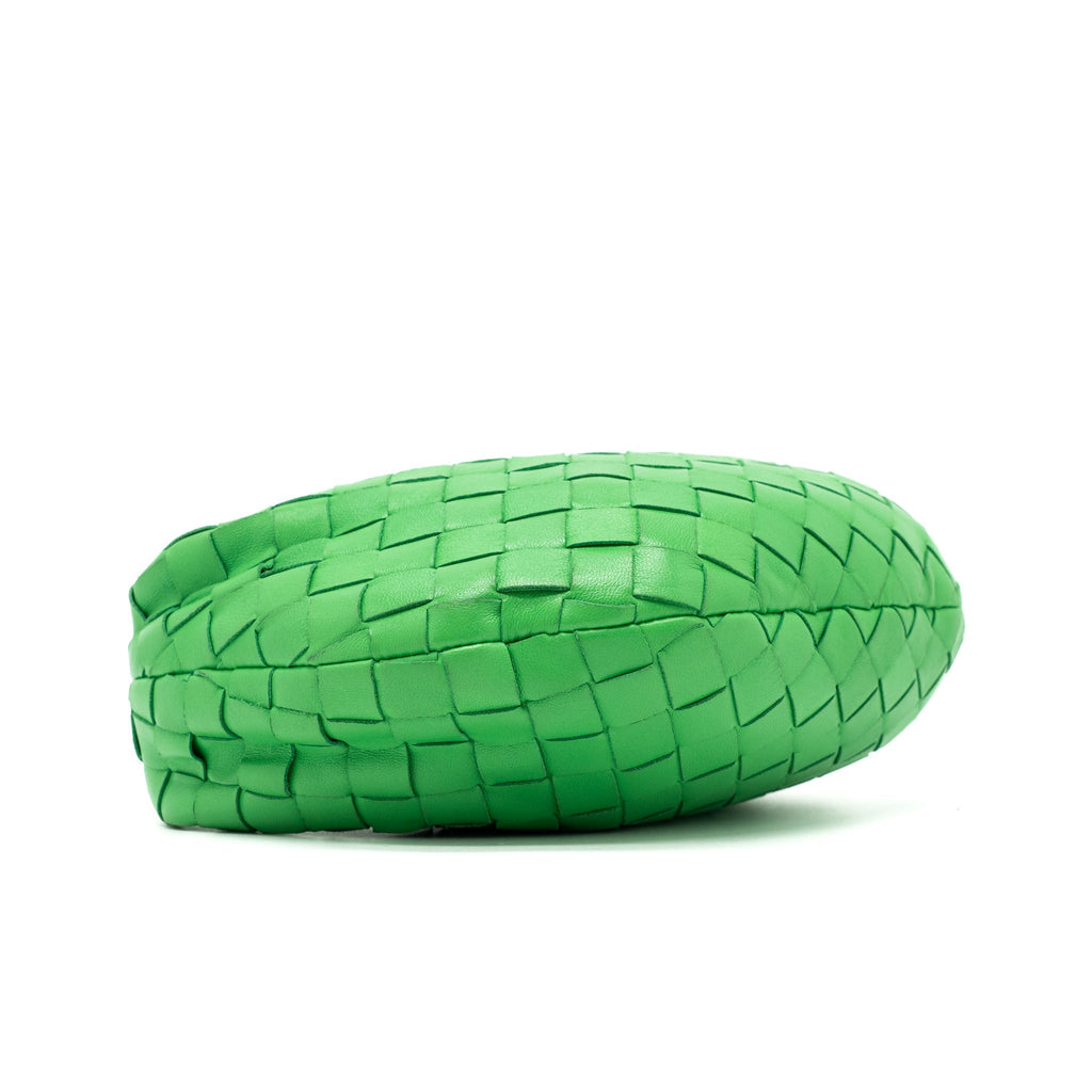 BOTTEGA VENETA MINI JODIE LAMBSKIN GREEN SHW