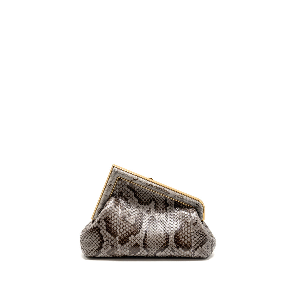 Fendi First Small Python Dark Grey GHW