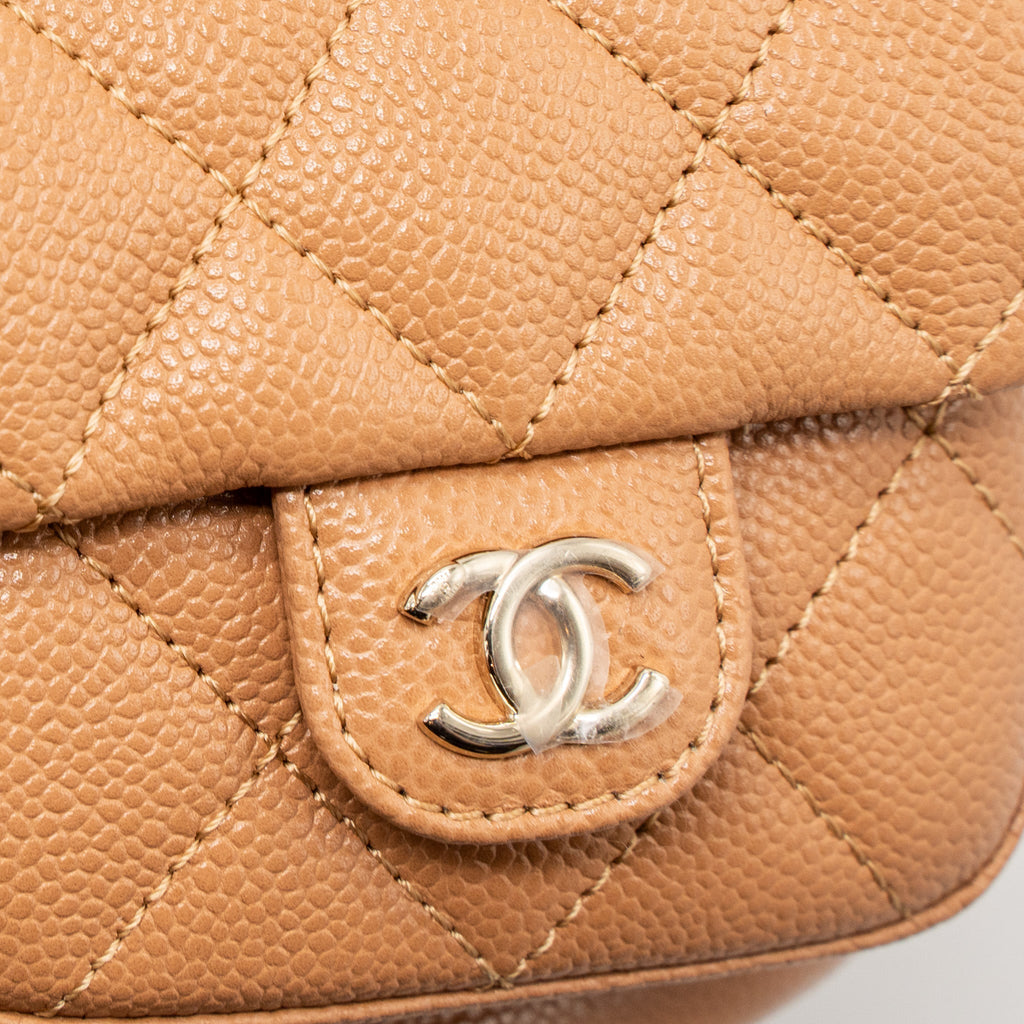 CHANEL 23P TRIPLE PACK BACKPACK CAVIAR DARK BEIGE LGHW(MICROCHIP)