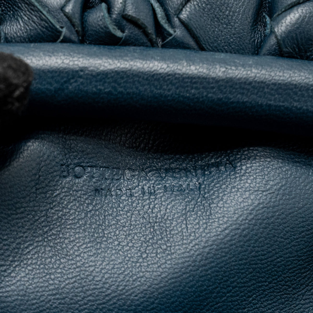 Bottega veneta mini pouch Lambskin navy SHW