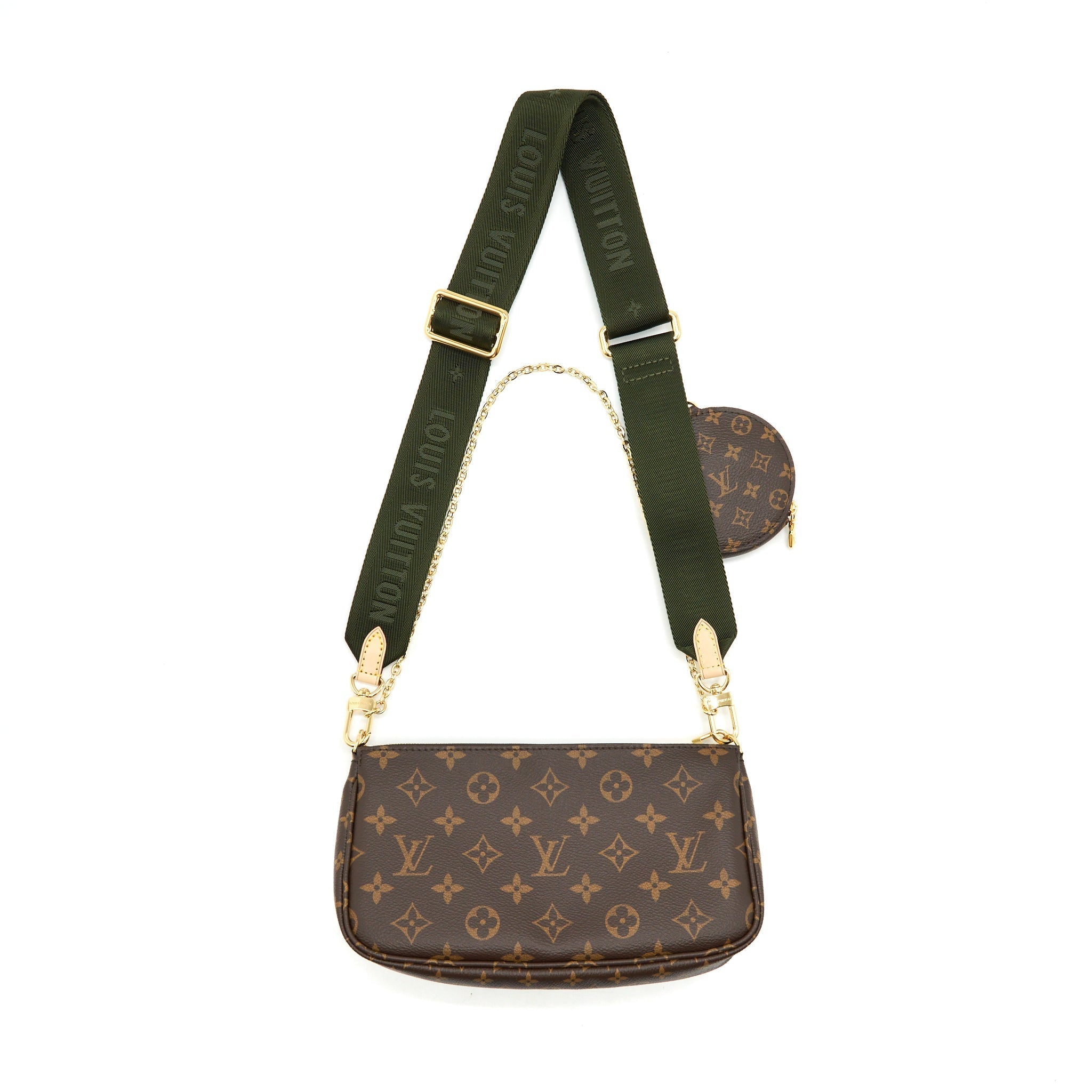 LOUIS VUITTON MULTI POCHETTE WITH KHAKI STRAP